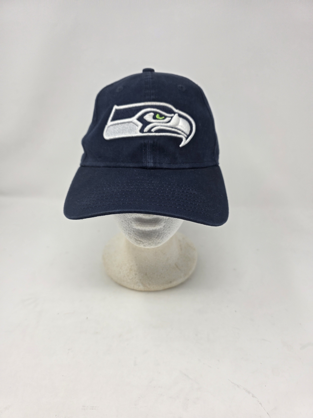 Seattle Seahawks New Era 9TWENTY Navy Blue Embroidered Logo Hat Cap Adjustable